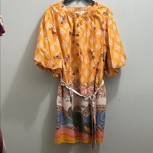 Bohemian Yellow Floral Midi Dress